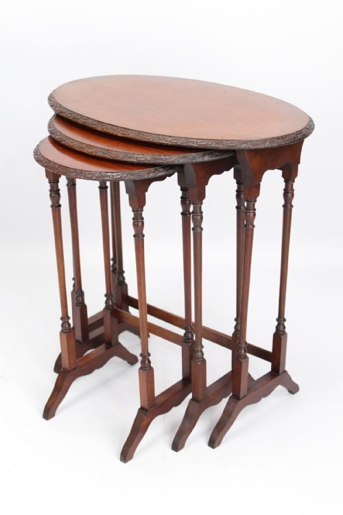 Victorian Nest of 3 Mahogany Tables