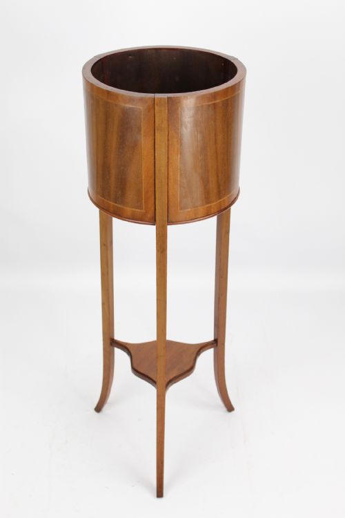 fig 1. Edwardian Mahogany & Inlaid Jardinière Plant Stand