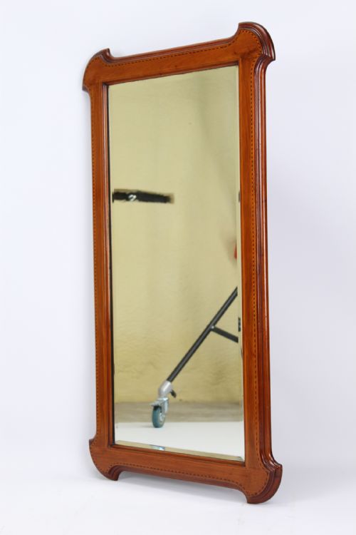 fig 1. Antique Edwardian Mahogany & Inlaid Mirror