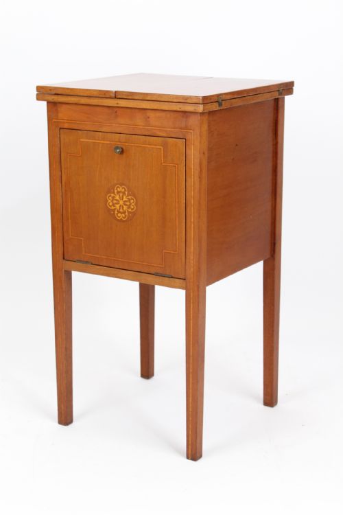 fig 1. Small Mahogany & Inlaid Chess Top Games Table