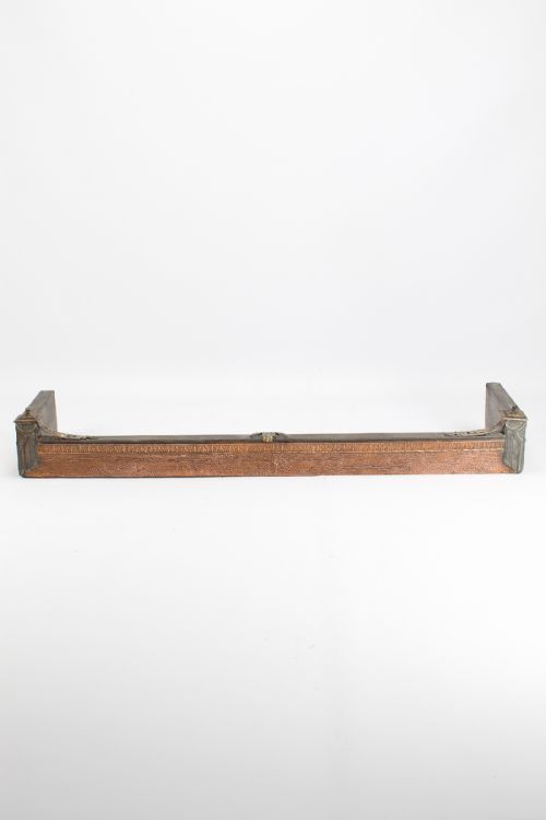 Antique Arts & Crafts Copper & Brass Fire Fender