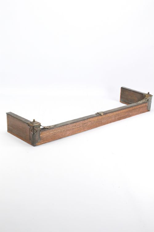fig 1. Antique Arts & Crafts Copper & Brass Fire Fender