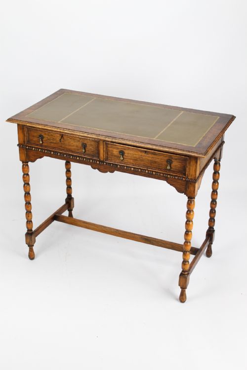fig 1. Small Edwardian Oak Writing Table