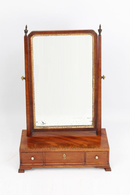 Small Georgian Mahogany Dressing Table Toilet Mirror