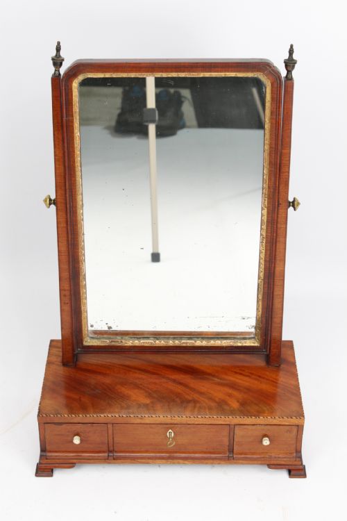 fig 1. Small Georgian Mahogany Dressing Table Toilet Mirror