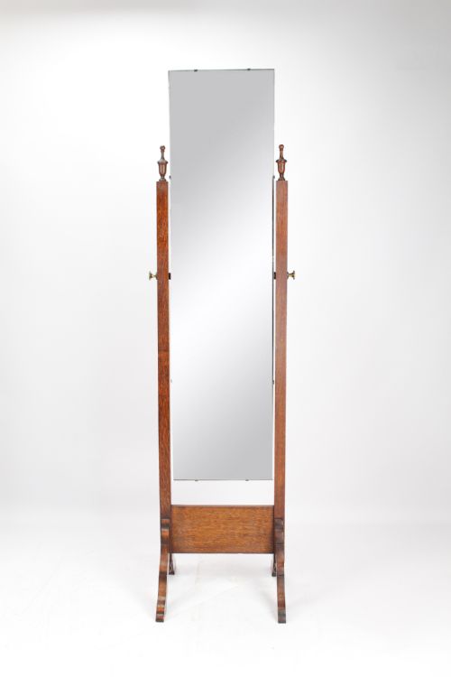 Tall Oak Cheval Mirror