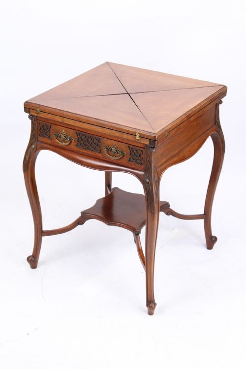 Victorian Mahogany Envelope Card Table