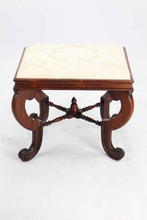 fig 1. Victorian Walnut Framed Foot Stool