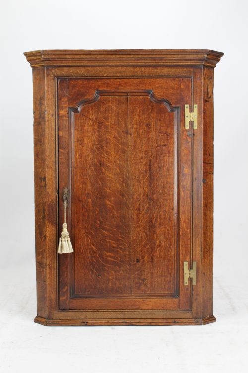 Georgian Oak Hanging Corner Cupboard
