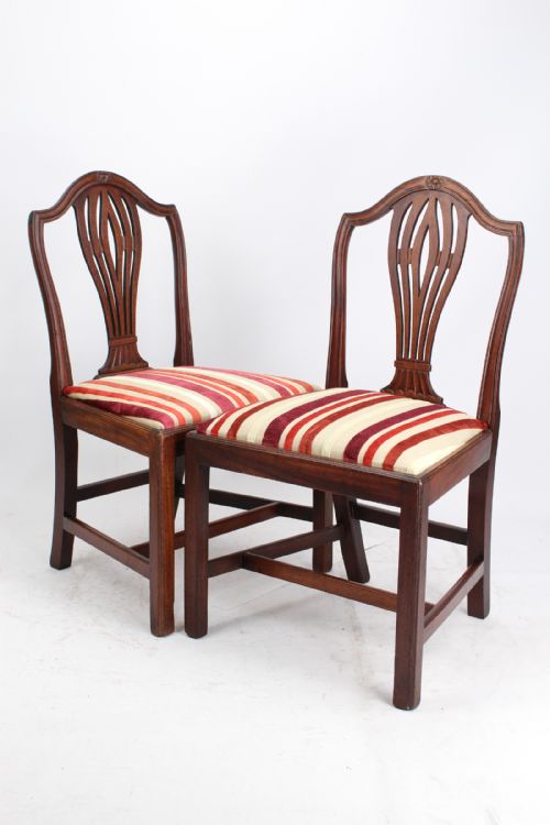 Pair 19th Century Mahogany Side Chairs