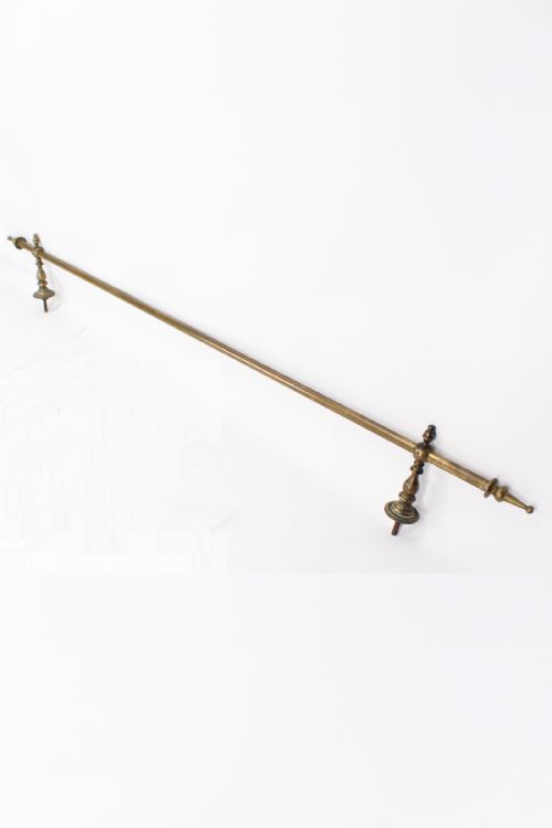 fig 1. Antique Brass Curtain Pole & Brackets