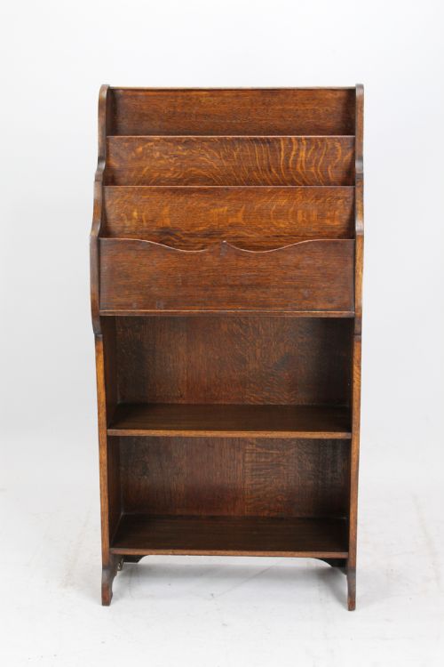 fig 1. Edwardian Oak Book Display Stand