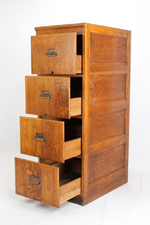 fig 1. Tall Oak Filing Cabinet by Kenrick & Jefferson