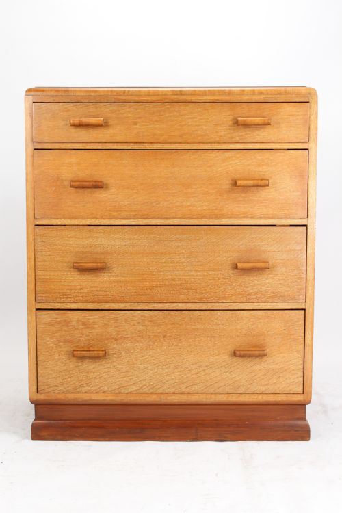 Art Deco Limed Oak Chest of Drawers