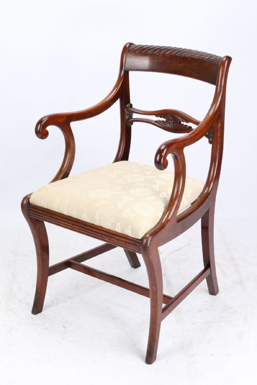 fig 1. Pair of Regency Mahogany Open Armchairs