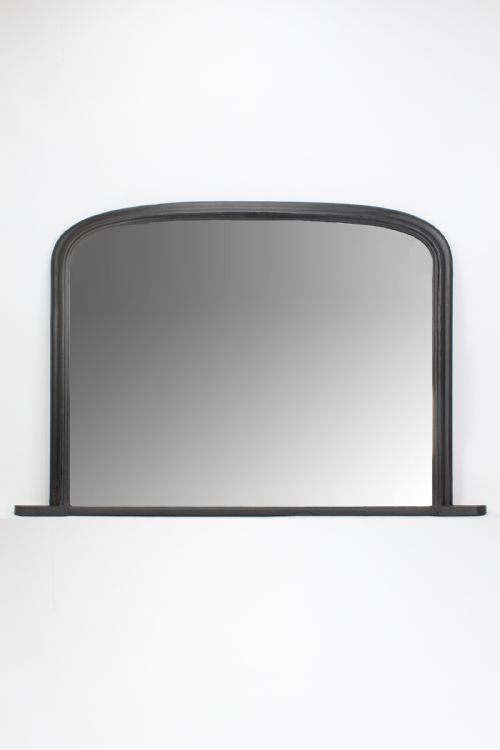 Large Ebonised Victorian Overmantle Mirror