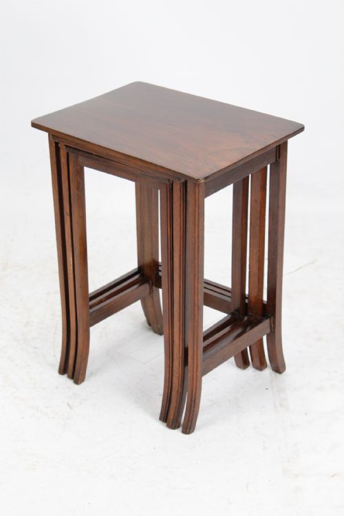Small Edwardian Nest of 3 Mahogany Tables