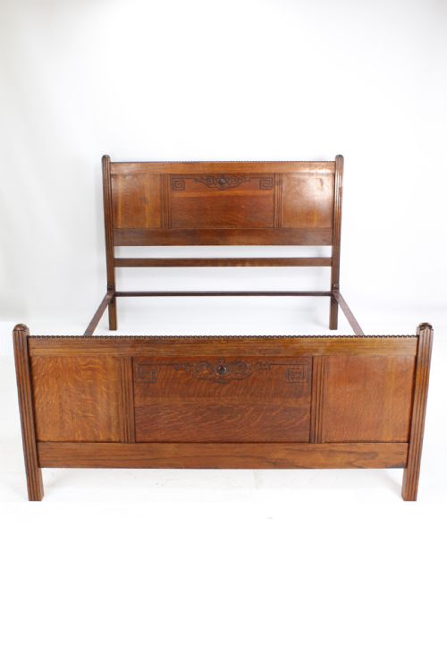 Edwardian Oak Double Bed