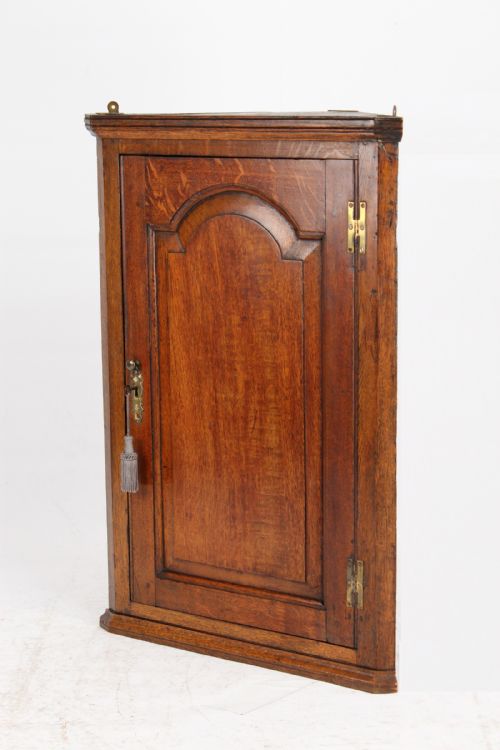 fig 1. Small Georgian Oak Hanging Corner Cupboard