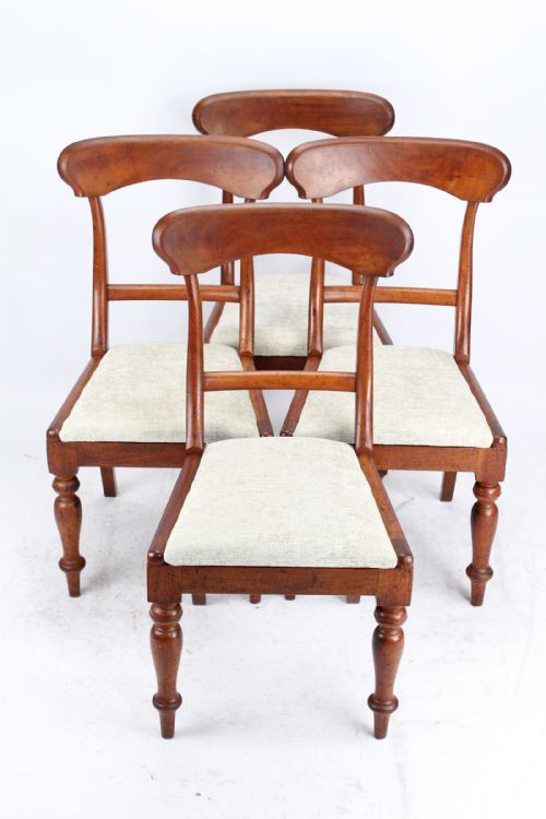 Set 4 Antique Victorian Mahogany Dining Chairs
