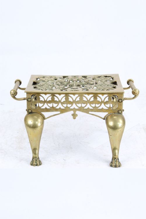Large Georgian Pierced Brass Footman