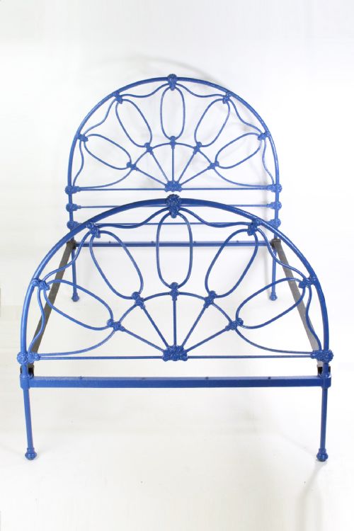 Antique Victorian All Iron Double Bed Bedstead