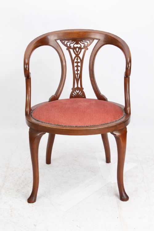 Edwardian Mahogany Tub Chair Armchair