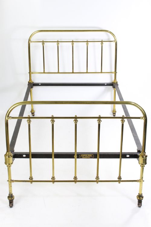 Large Single Victorian Brass Bed