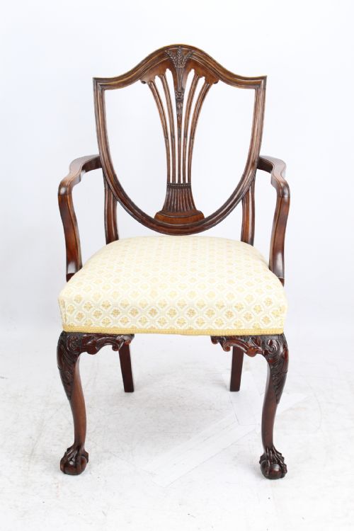 Edwardian Hepplewhite Mahogany Desk Chair Armchair