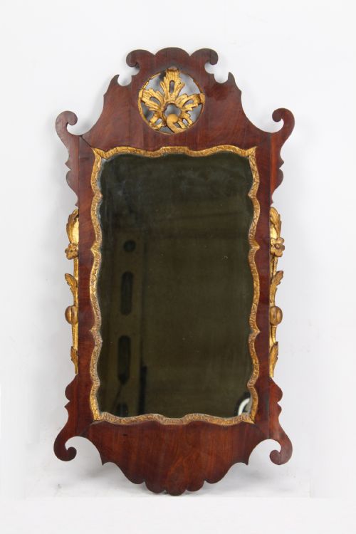 Georgian Mahogany Chippendale Fretwork Mirror