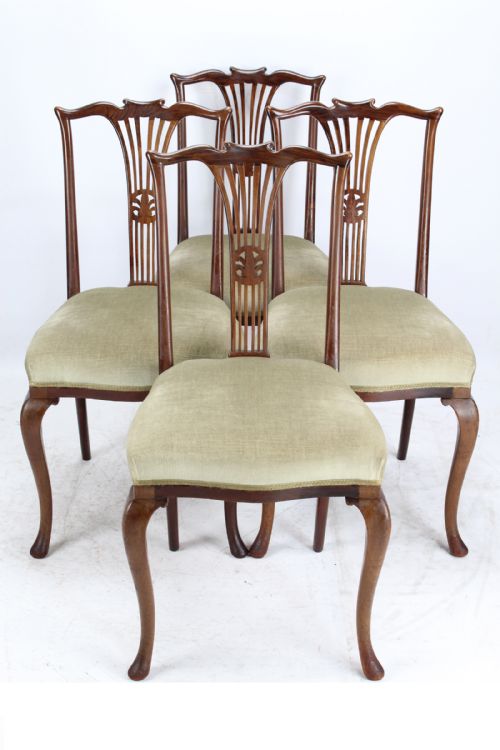 Set 4 Edwardian Mahogany Dining Chairs
