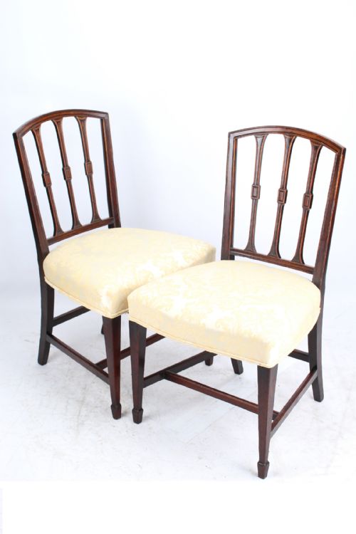 Pair Georgian Mahogany Side Chairs
