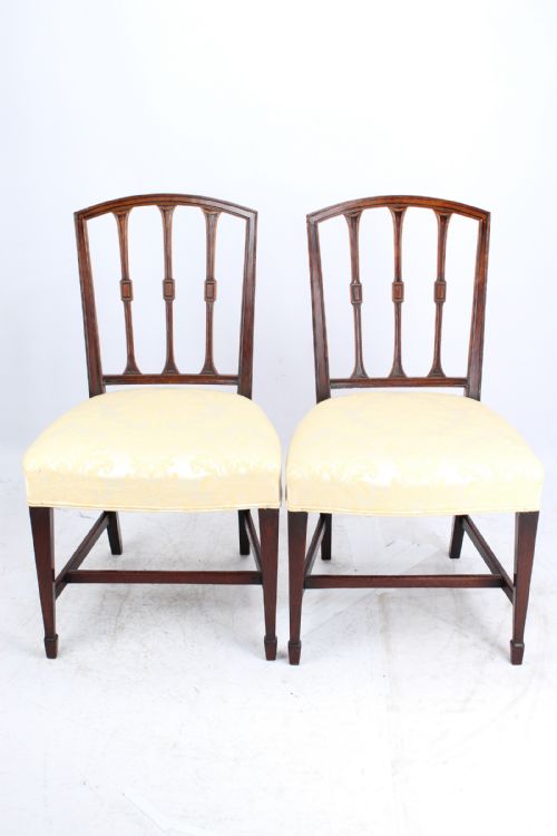fig 1. Pair Georgian Mahogany Side Chairs