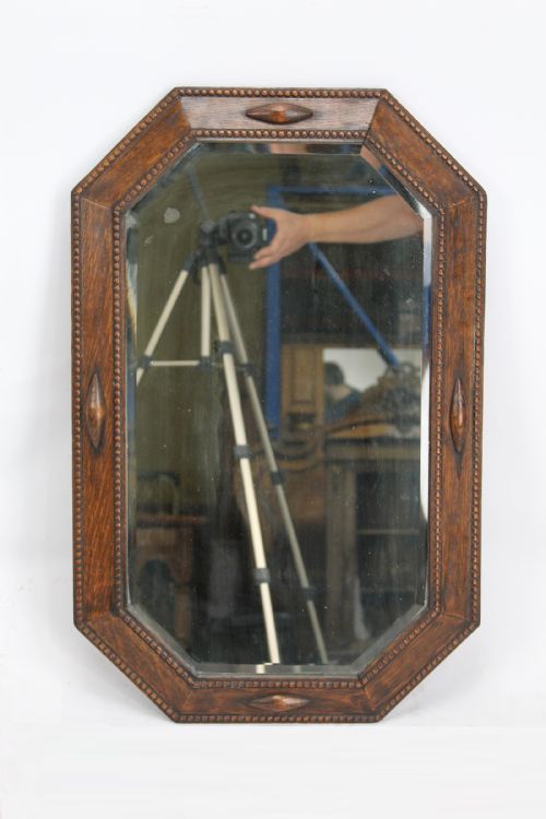 fig 1. Art Deco Oak Octagonal Mirror