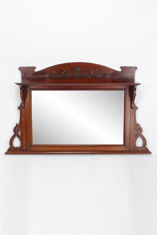 Edwardian Arts & Crafts Overmantle Mirror