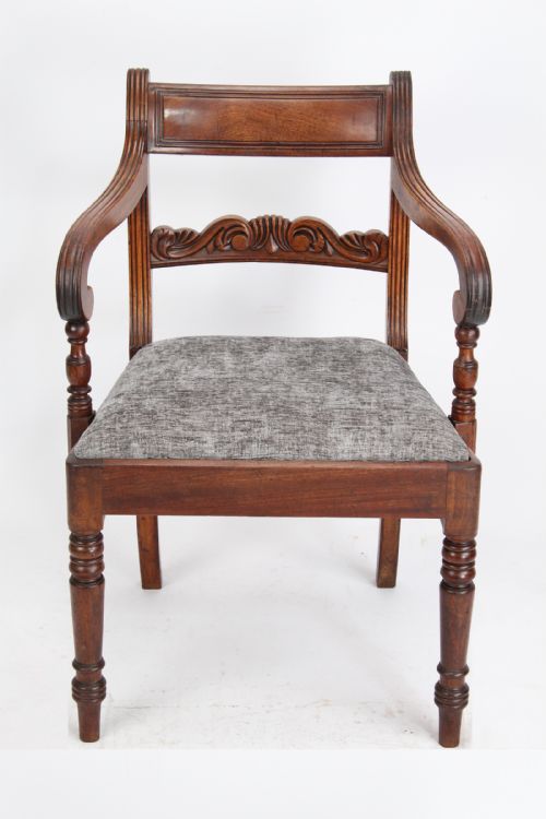 fig 1. Antique Regency Mahogany Desk Chair