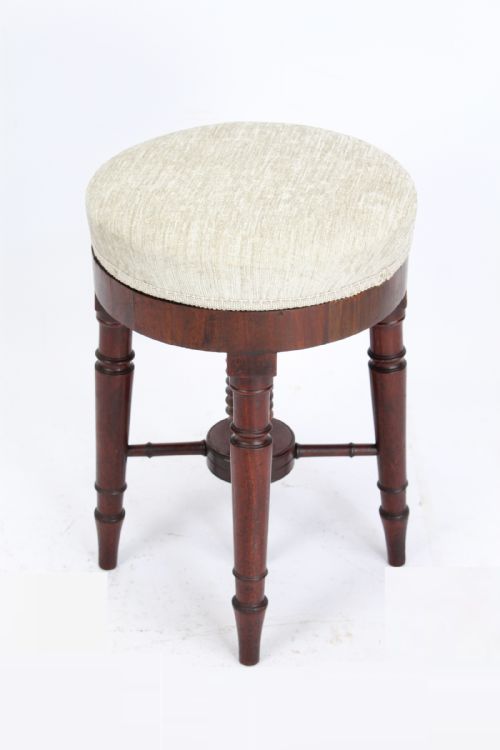 Regency Mahogany Adjustable Piano Stool