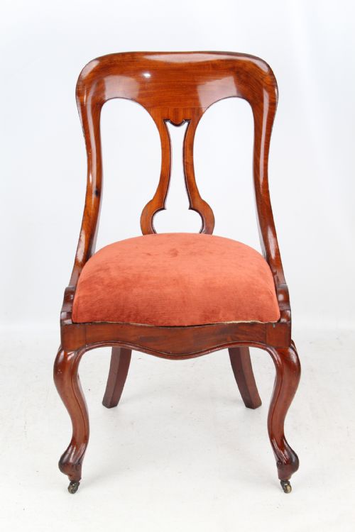 fig 1. Victorian Mahogany Slipper Chair