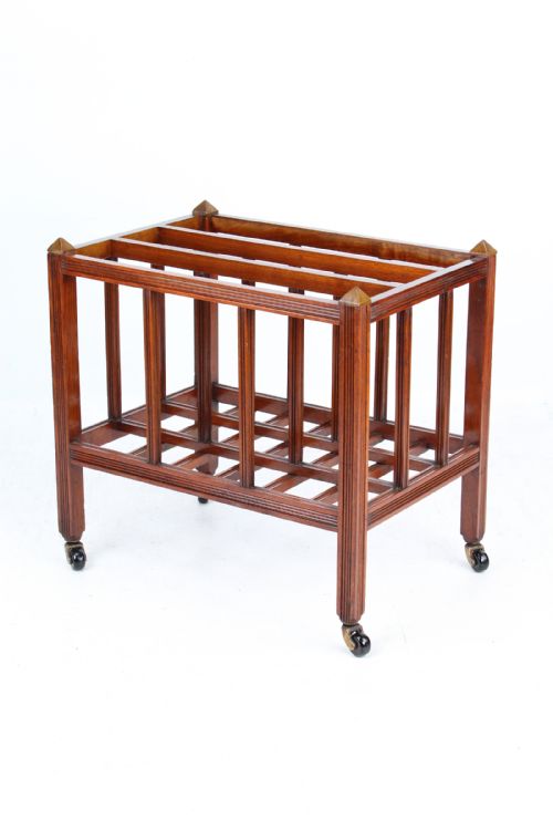 Small Edwardian Walnut Canterbury