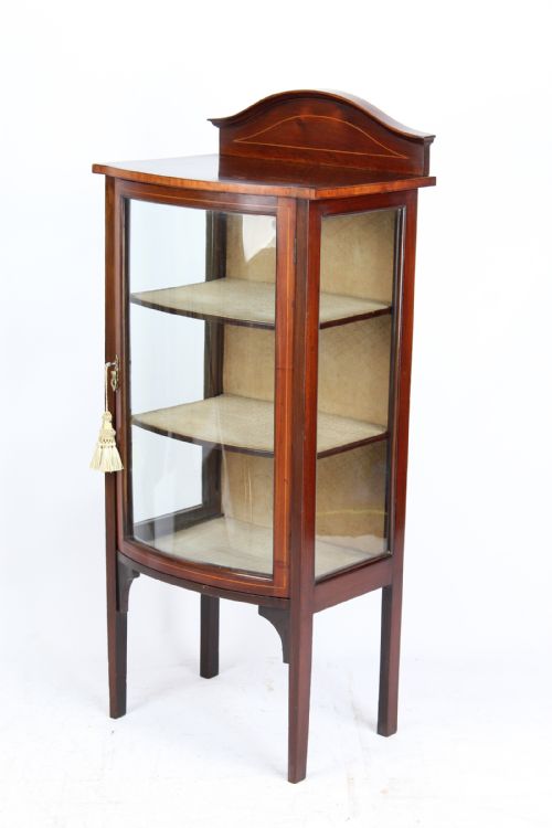 Small Edwardian Inlaid Mahogany Display Cabinet