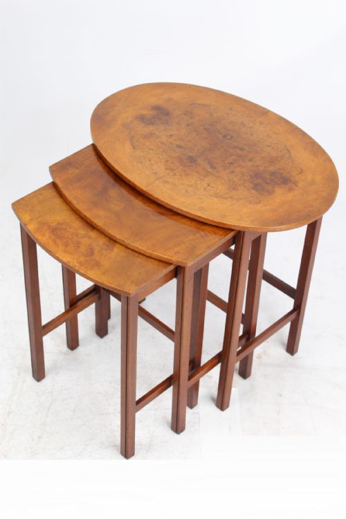 Nest of 3 Walnut Tables