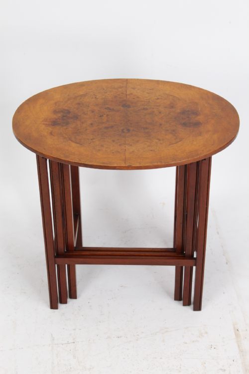 fig 1. Nest of 3 Walnut Tables