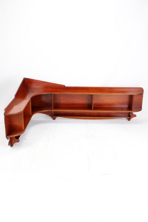 fig 1. Large Edwardian Mahogany Hanging Corner Shelves