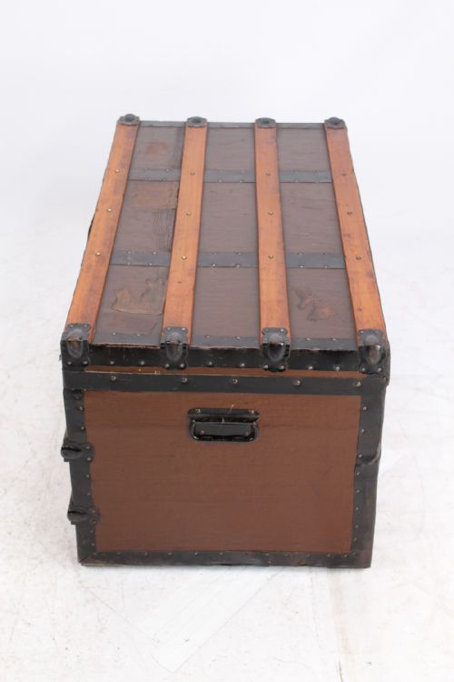 fig 1. Edwardian Steamer Trunk Storage Chest