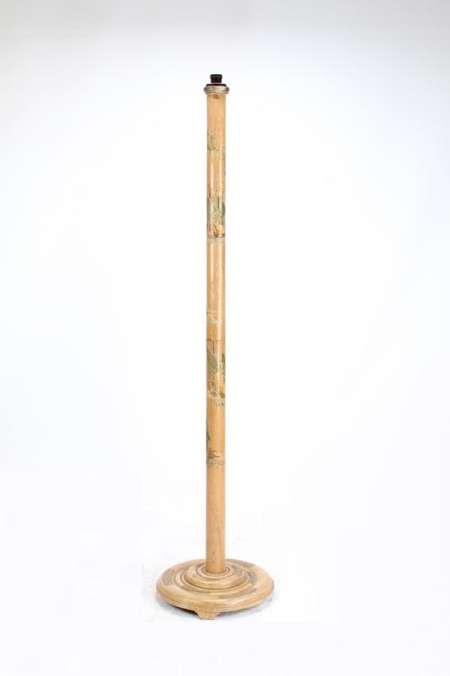Art Deco Standard Lamp Decorated with Ships