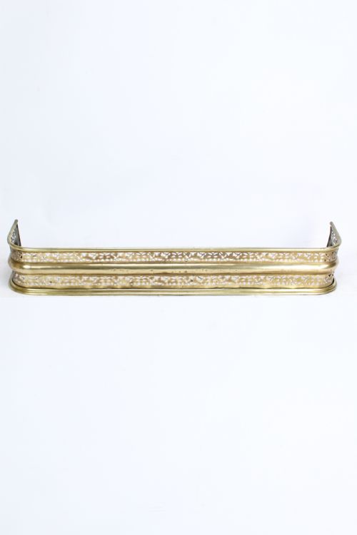 Small Victorian Pierced Brass Fire Fender