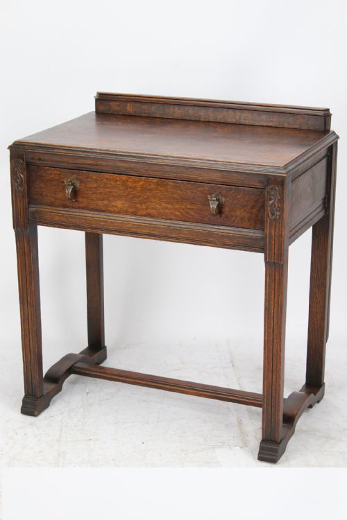 Small Art Deco Oak Desk