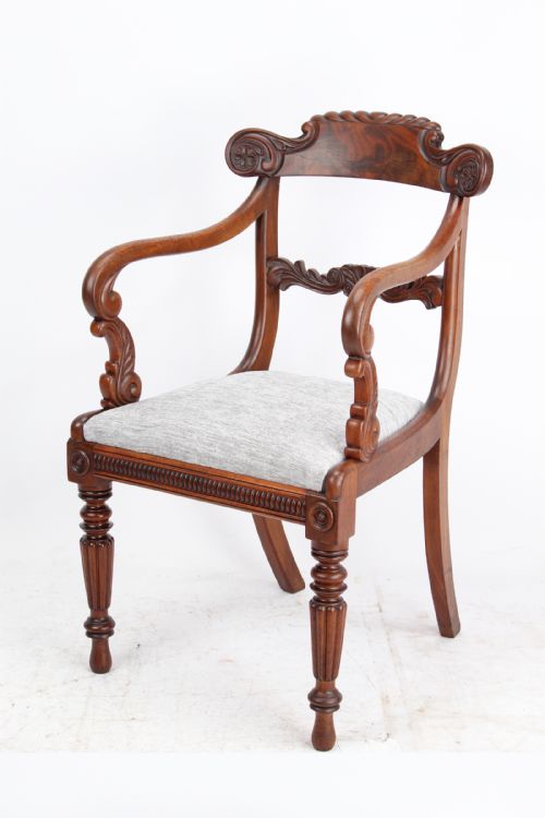 fig 1. William IV Mahogany Desk Chair