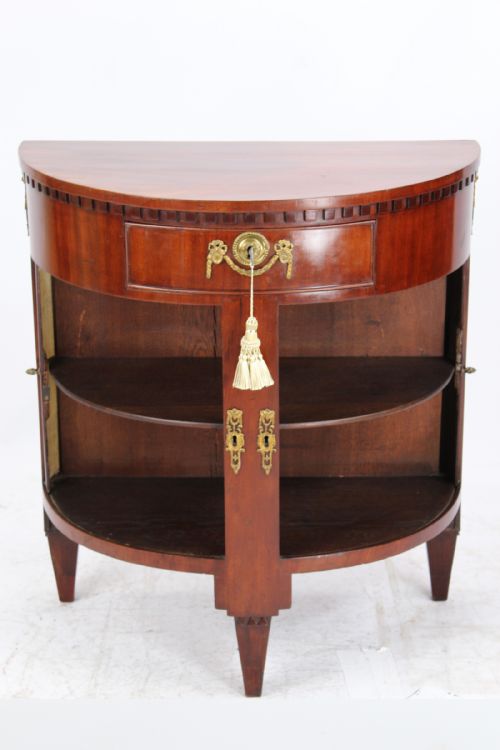 fig 1. 18th Century Dutch Demi Lune Side Cabinet