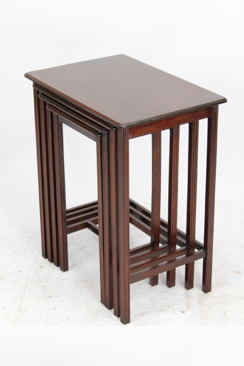 fig 1. Small Edwardian Mahogany Nest of 4 Tables